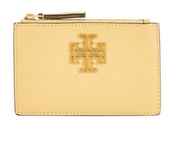 Tory Burch Britten Zip Card Case, Leather, Yellow, MIP, 3*